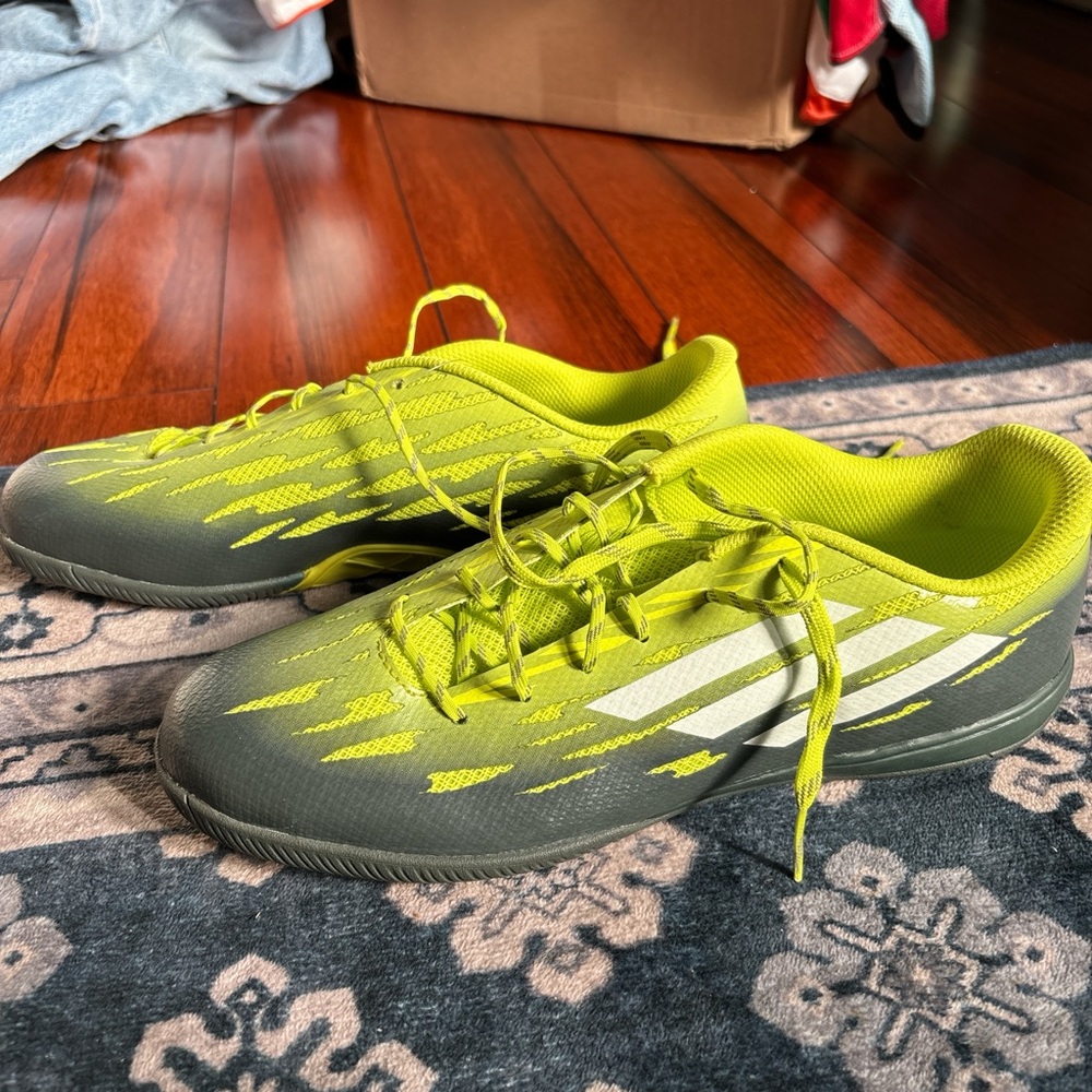 Adidas Men's Lime and Gray Athletic Shoes